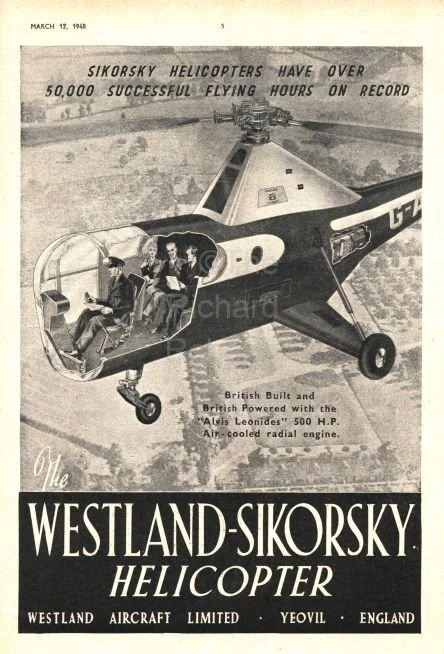Transport Advertising - The Westland S-51 Dragonfly Helicopter